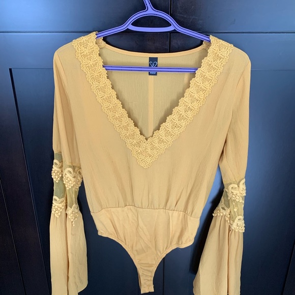 Mustard Yellow Windsor Bodysuit- Small - Picture 1 of 3